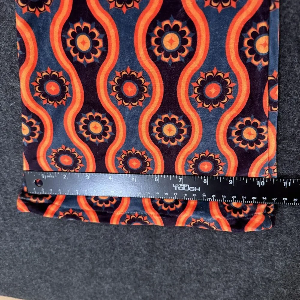 Free People Flare Street Barbara Hulanicki Pants Womens Small Orange Velvet - Picture 9 of 10